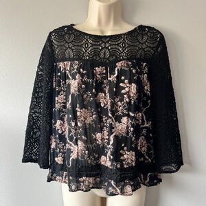 Denim & Supply Ralph Lauren Floral Lace Top Size M